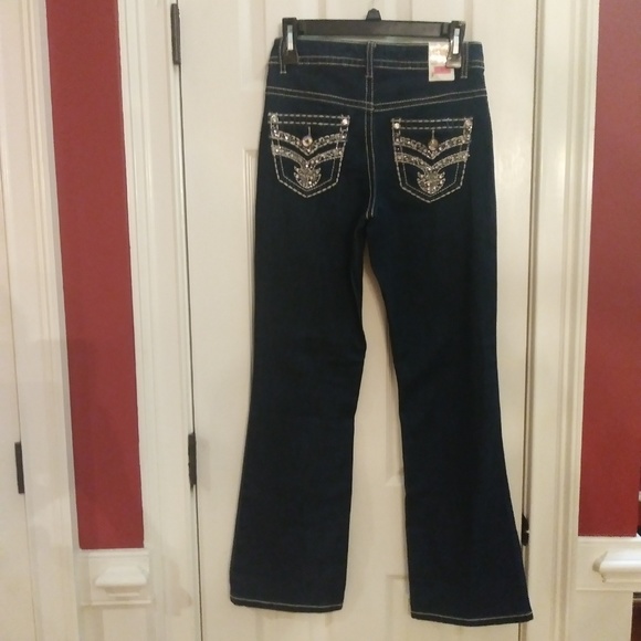 Rebel & Soul Bootcut Jeans with Embellishment New - Picture 3 of 3